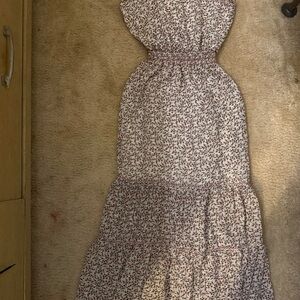 Max Studio Floral Strapless Ruffled Sundress